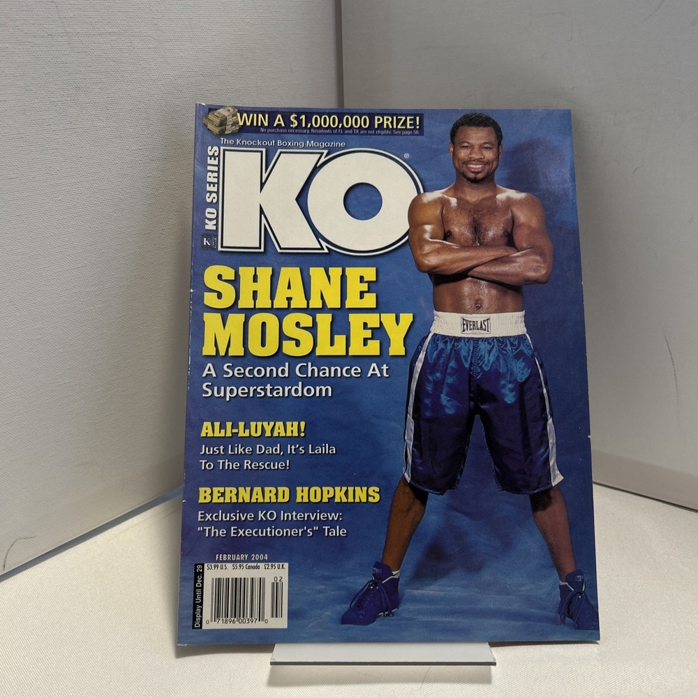 KO Magazine February 2004 Shane Mosley Bernard Hopkins Laila Ali Boxing Sports